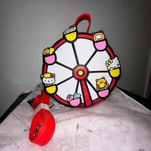 Loungefly Red and White Ferris Wheel Bag